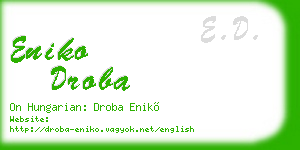 eniko droba business card